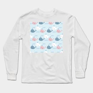 Whale kids design Long Sleeve T-Shirt